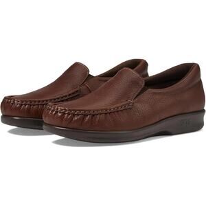 SAS Womens Twin Slip On Walking Shoes US 10.5 Narrow EU 41 Brown Leather NIB